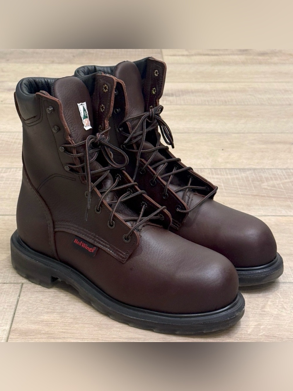 NEW RED WING 3508 SUPERSOLE 2.0 8-INCH CSA SAFETY TOE WORK BOOTS SZ 9 D